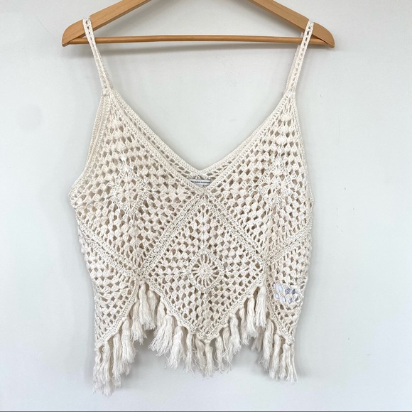 American Eagle crochet cropped camisole